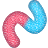 worm red blue